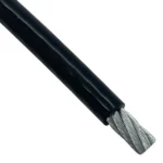 Sporcu halatı 6 mm — siyah izoleli çelik halat