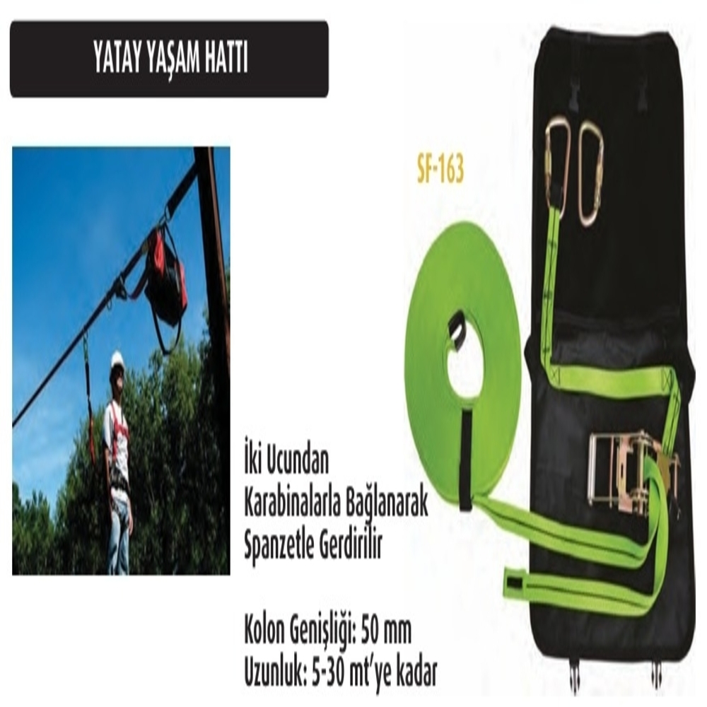 yatay yaşam hattı Yatay Yaşam Hattı 20 Mt - Görsel 1